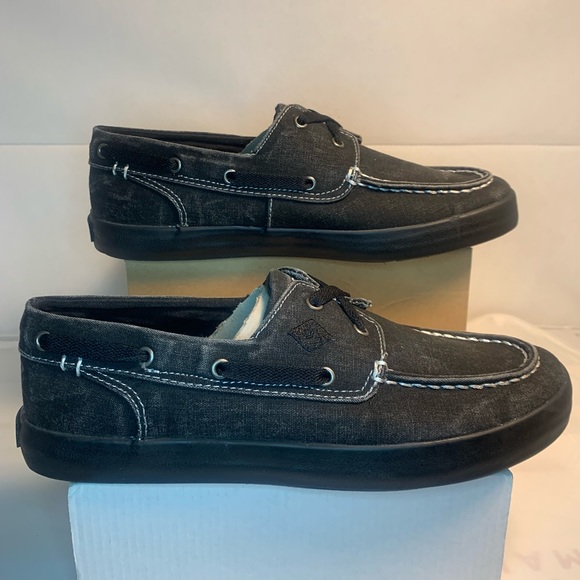 Sperry Top Sider Wahoo Black Boat Shoes Unisex’s - Picture 1 of 9
